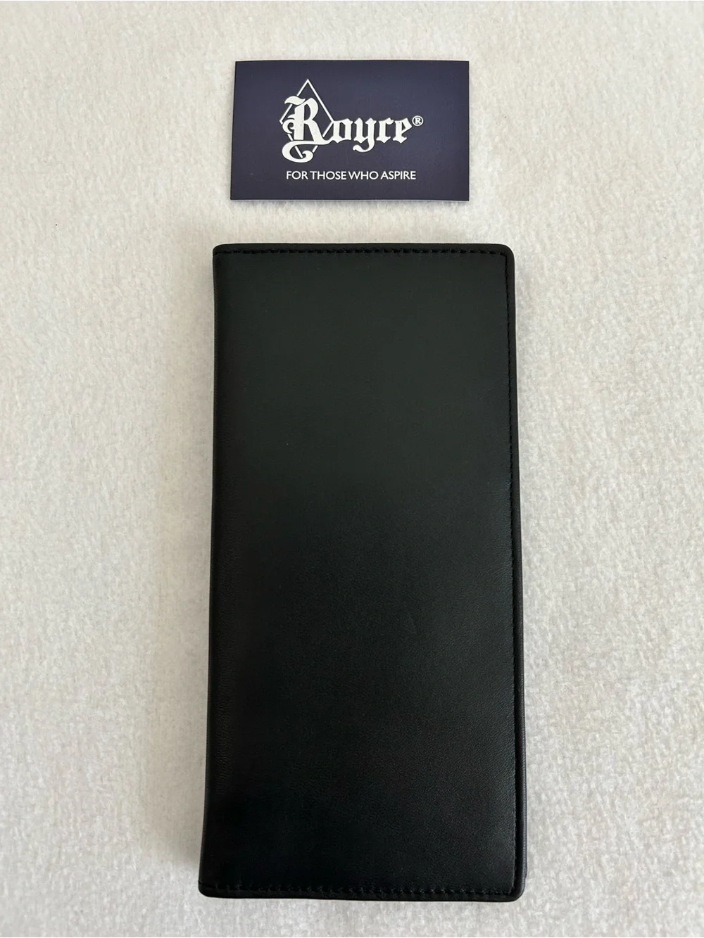 Leather Travel Wallet Passport Airline Ticket Case Royce Billfold ID Holder